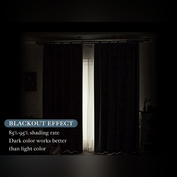 Pony Dance Blackout Curtains - Black - 42W by 45L - Picture 6 of 6